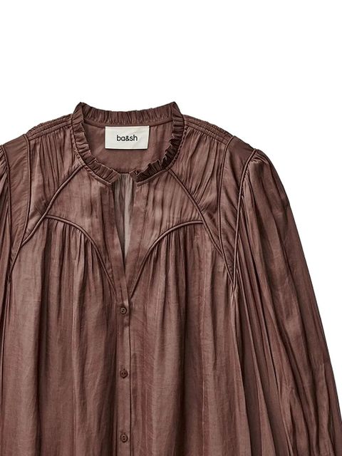 Ba&Sh ruffled-collar button shirt - Brown - zdjęcie produktu nr 2