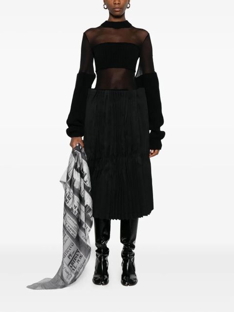 Comme Des Garçons pleated midi skirt - Black - zdjęcie produktu nr 2