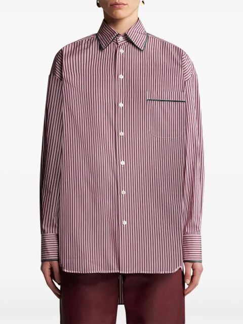 ETRO striped poplin shirt - Red