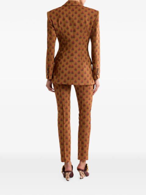 ETRO jacquard embroidered jacket - Brown