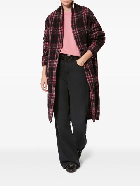 MARANT ÉTOILE Gabriel checked single-breasted coat - Black - zdjęcie produktu nr 2