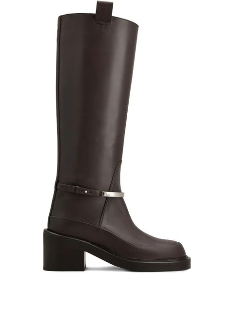 Tod's leather knee-high boots - Brown - zdjęcie produktu nr 1
