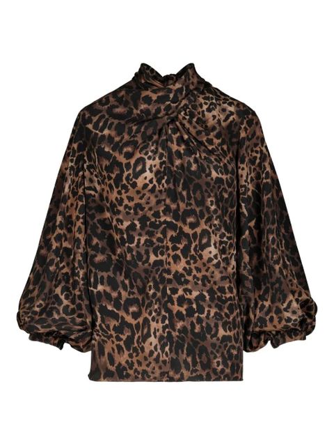 Johanna Ortiz Intricate Islands bishop-sleeves top - Brown - zdjęcie produktu nr 1