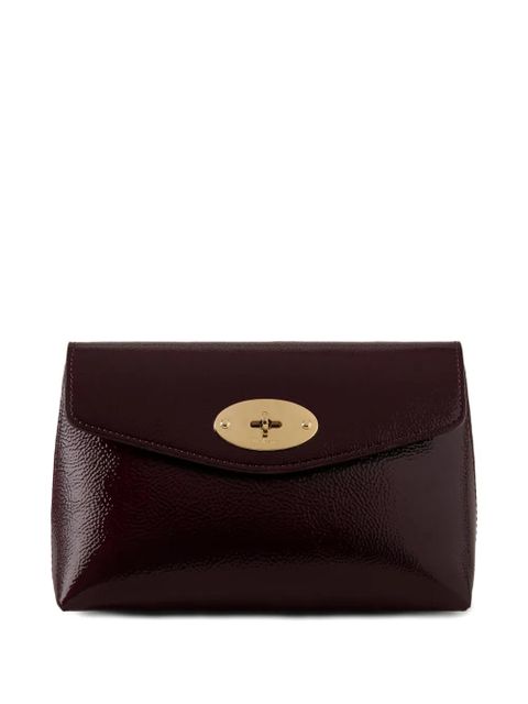 Mulberry Darley patent-leather cosmetic pouch - Red - zdjęcie produktu nr 1