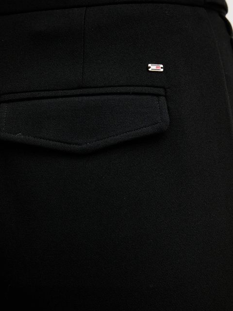 Tommy Hilfiger spodnie damskie kolor czarny proste high waist WW0WW47799