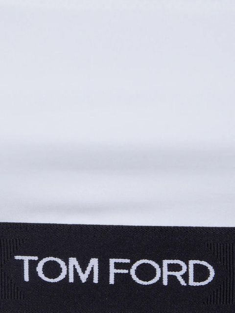 TOM FORD logo-print bralette - White