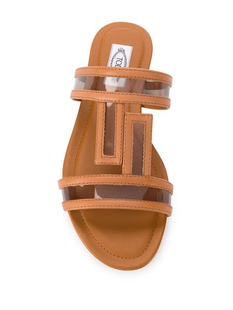 Tod's flat leather sandals - Brown