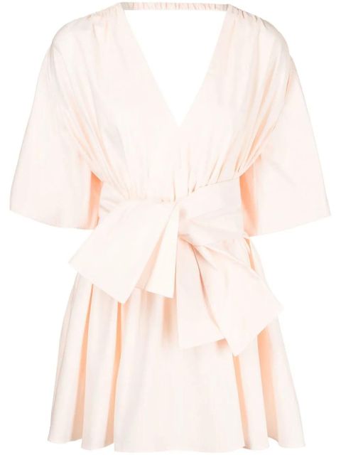 Acler knotted-waistband detail mini dress - Pink - zdjęcie produktu nr 1