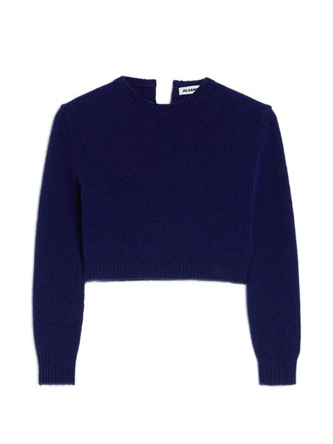 Jil Sander cropped wool sweater - Blue - zdjęcie produktu nr 1