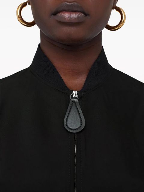 Jil Sander zip-up twill shirt - Black