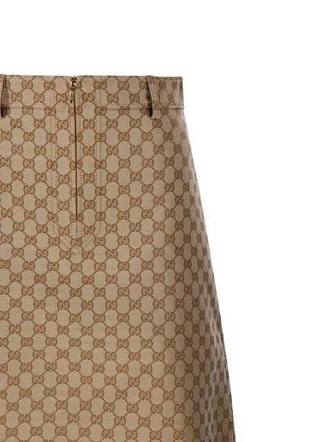 Gucci A-line midi skirt - Neutrals