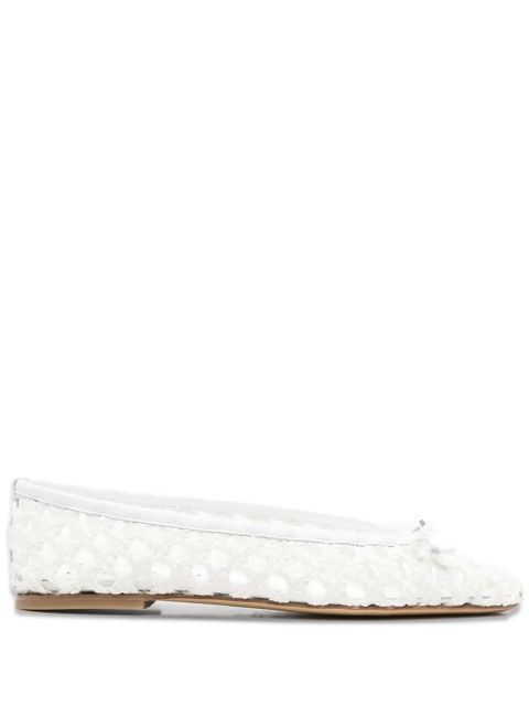 Casadei Versilia textured ballet flats - White - zdjęcie produktu nr 1