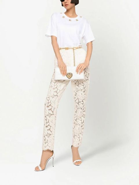 Dolce & Gabbana floral-lace trousers - White - zdjęcie produktu nr 2