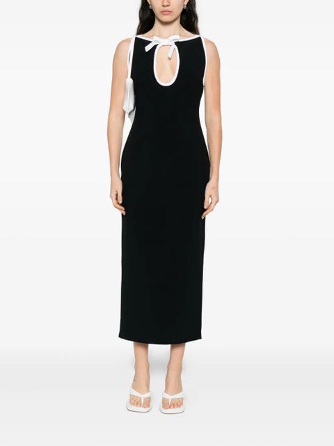 Rowen Rose keyhole-neck sleeveless midi dress - Black - zdjęcie produktu nr 2