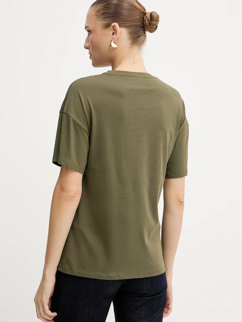 Liu Jo t-shirt bawełniany damski kolor zielony MF5347 JS923