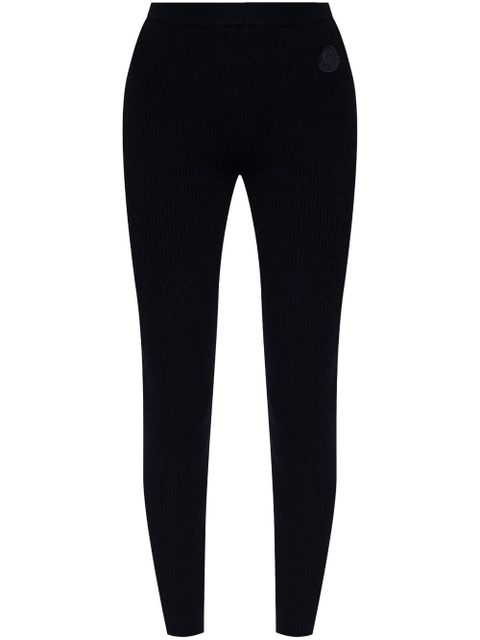 Moncler logo-appliqué leggings - Black - zdjęcie produktu nr 1