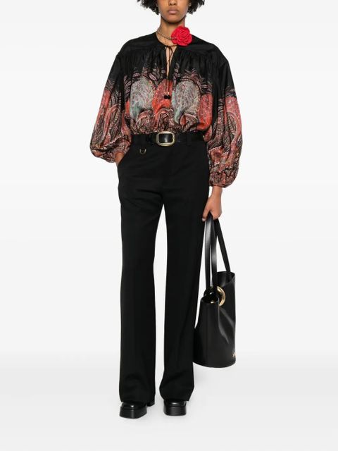 Chloé ring-detail trousers - Black