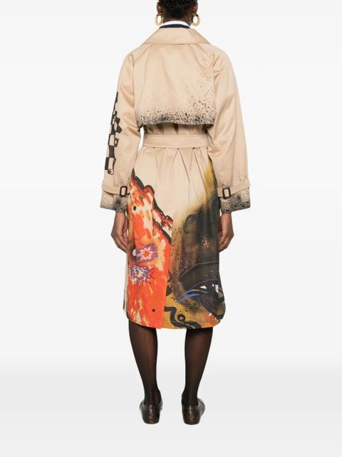 Weekend Max Mara belted graphic coat - Neutrals