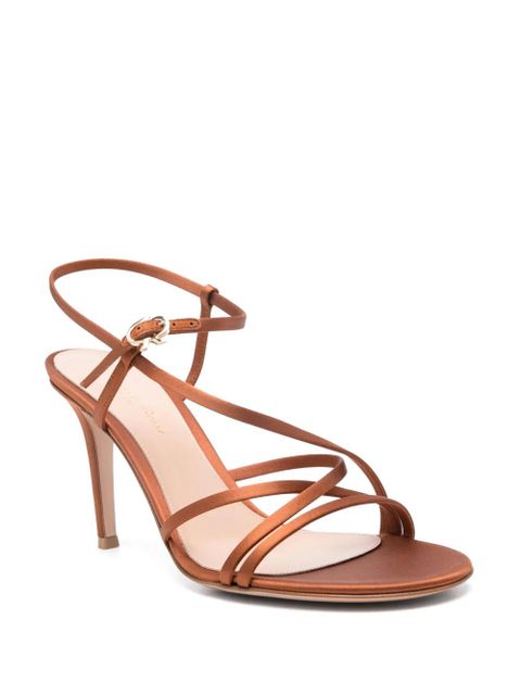 Gianvito Rossi 90mm satin sandals - Brown