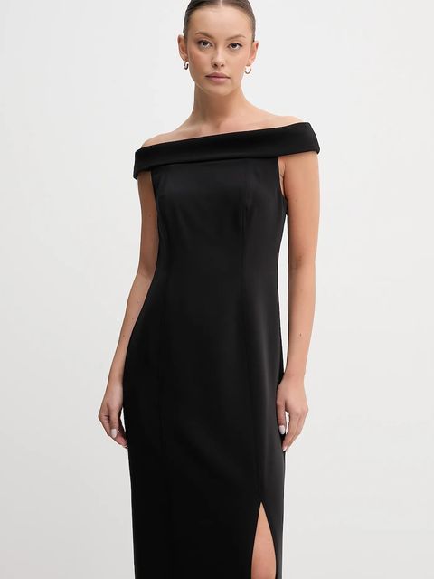 Lauren Ralph Lauren sukienka kolor czarny maxi dopasowana 253982109