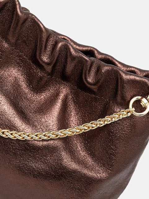 Answear.LAB torebka skórzana kolor brązowy