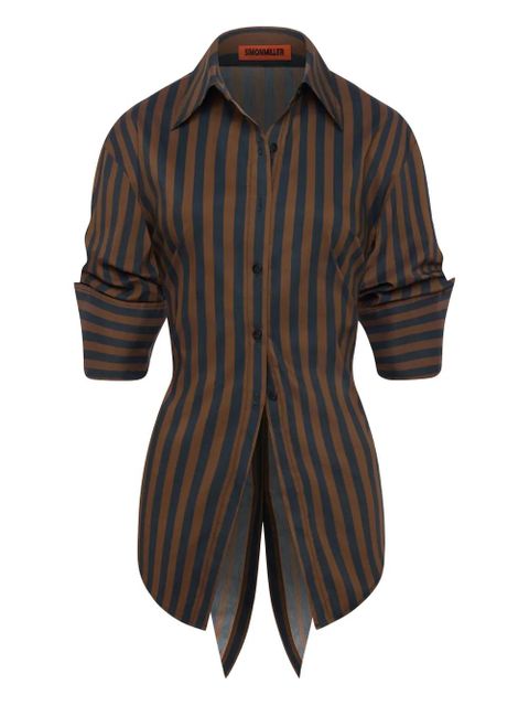 Simon Miller striped button loch poplin shirt - Black - zdjęcie produktu nr 1