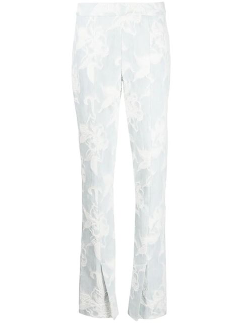 ZIMMERMANN floral-embroidery straight-leg jeans - Blue - zdjęcie produktu nr 1
