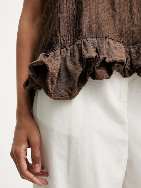 Answear.LAB bluzka damska kolor brązowy gładka