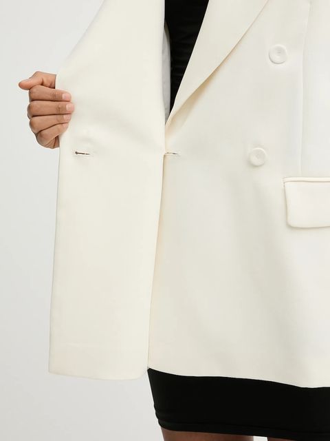 Marella marynarka MLTFERVORE kolor beżowy dwurzędowa gładka 2613041093200