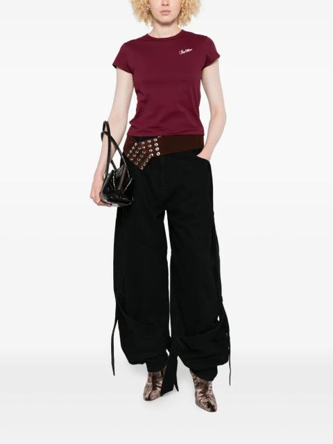 The Attico logo-embroidered cotton T-shirt