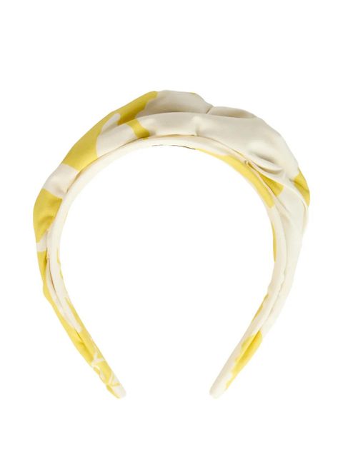 Valentino Garavani knotted print headband - Yellow - zdjęcie produktu nr 2