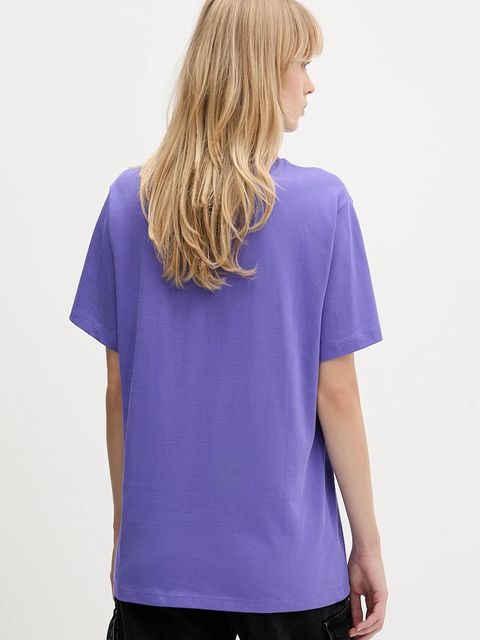 Hugo Blue t-shirt bawełniany damski kolor fioletowy 50518139 - zdjęcie produktu nr 2