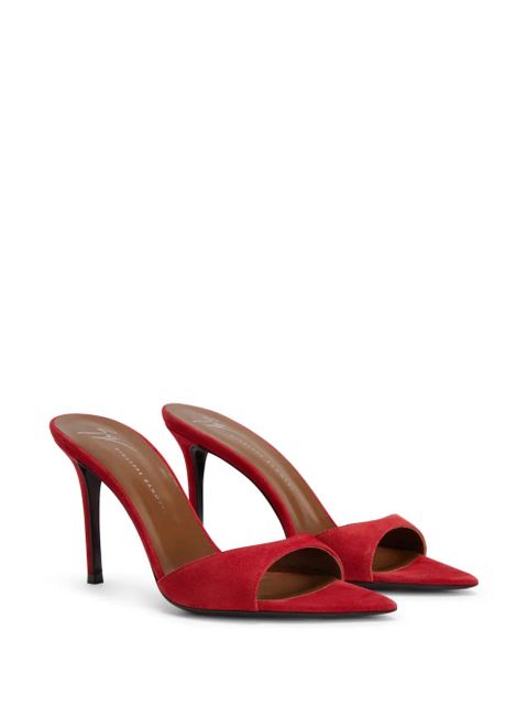 Giuseppe Zanotti 90mm Intriigo mules - Red