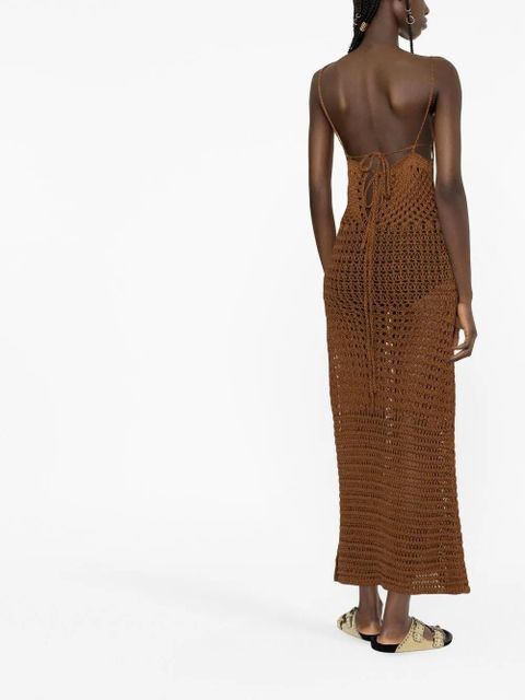 Alanui Mother Nature crochet dress - Brown - zdjęcie produktu nr 2