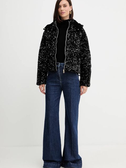 Fracomina kurtka kolor czarny zimowa FP25WC3009O429N6 - zdjęcie produktu nr 2