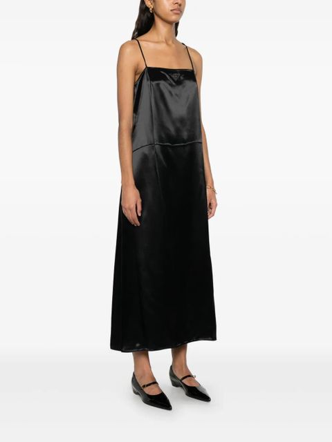 Prada satin slip midi dress - Black - zdjęcie produktu nr 2