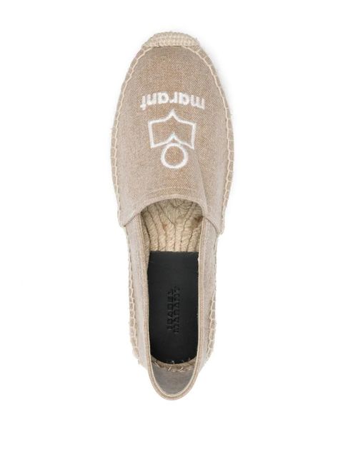 ISABEL MARANT Canae logo-embroidered espadrilles - Neutrals