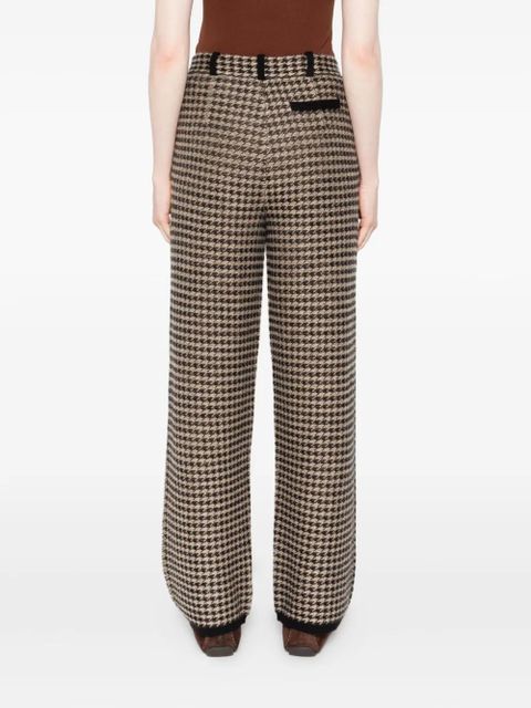 Guest In Residence houndstooth knit trousers - Black