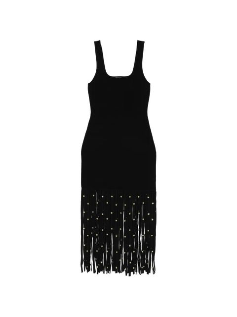 Simkhai fringed-hem embellished midi dress - Black - zdjęcie produktu nr 1