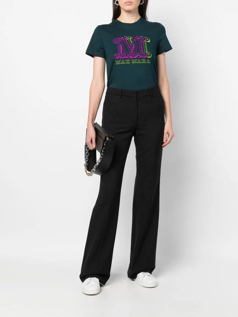 Max Mara logo-print cotton T-shirt - Green - zdjęcie produktu nr 2