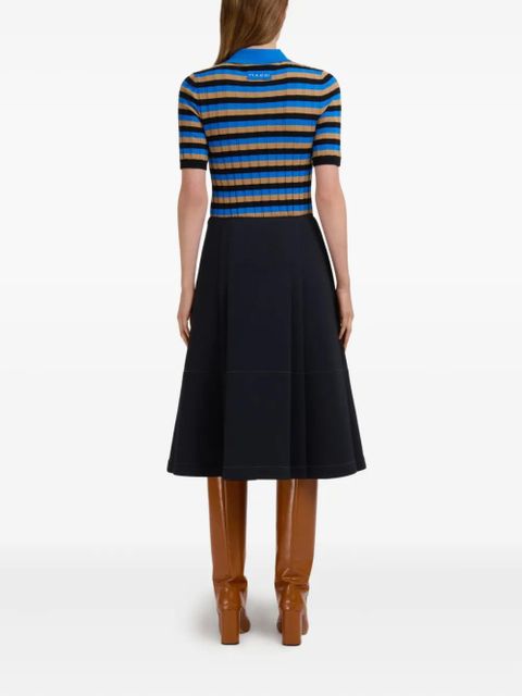 Marni pleated midi skirt - Black