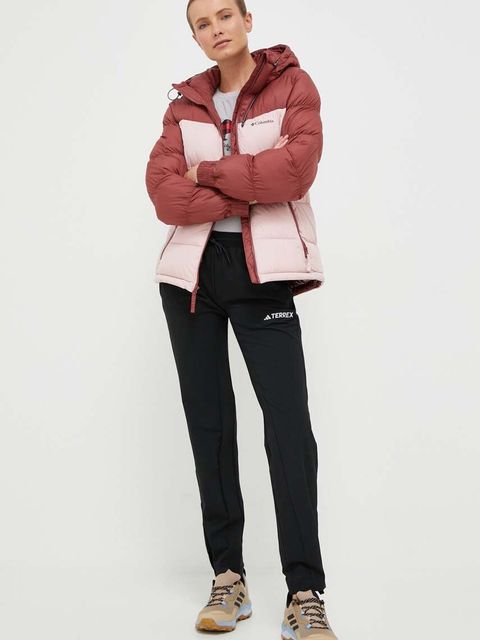 Columbia kurtka damska kolor różowy zimowa
