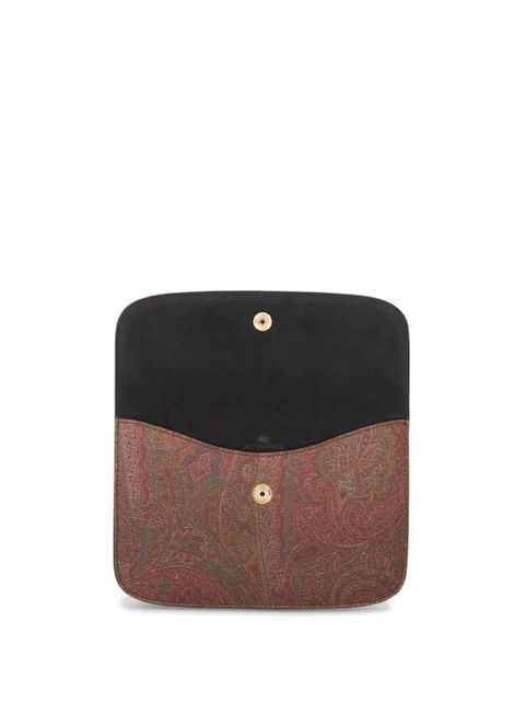ETRO paisley-print leather wallet - Brown