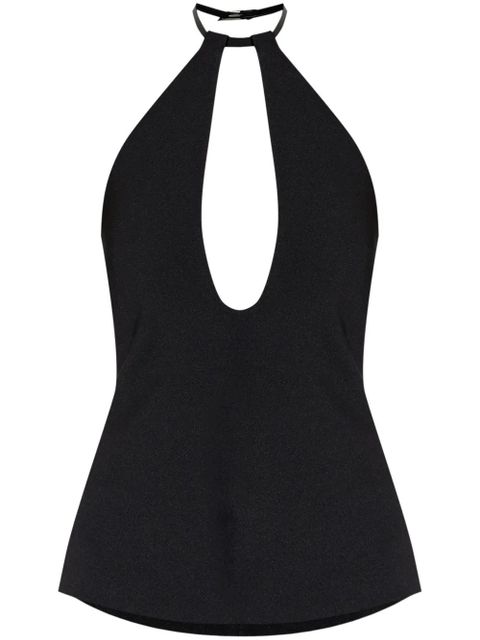 The Attico buckle-fastening halterneck blouse - Black - zdjęcie produktu nr 1