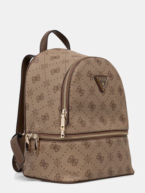 Guess plecak SILIA damski kolor beżowy mały wzorzysty TWGP98 90032