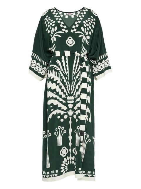 ERES Holi V-neck printed kaftan - Green - zdjęcie produktu nr 1