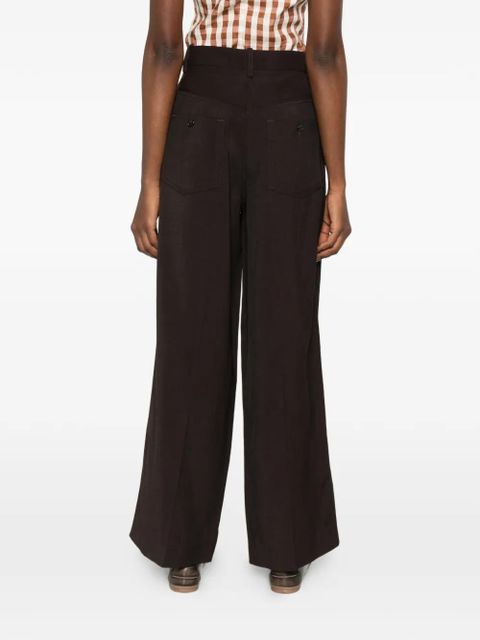 SANDRO high-waisted palazzo pants - Brown