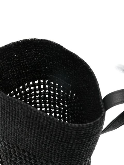 KHAITE small Billie woven shoulder bucket bag - Black