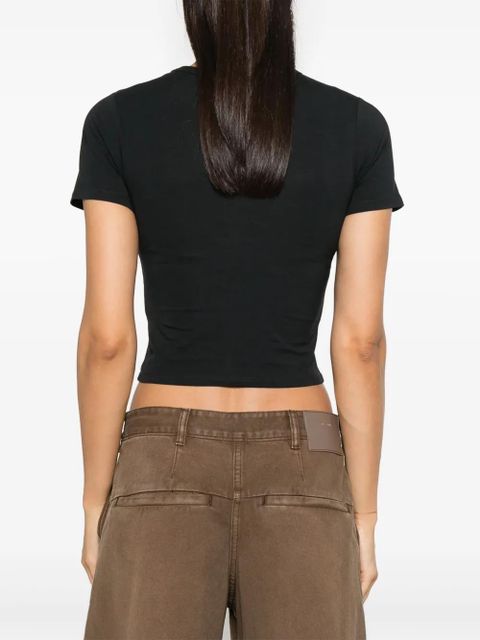 ENTIRE STUDIOS jersey cropped T-shirt - Black