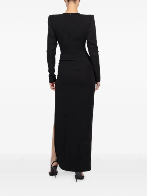 WARDROBE.NYC shoulder-pad maxi dress - Black